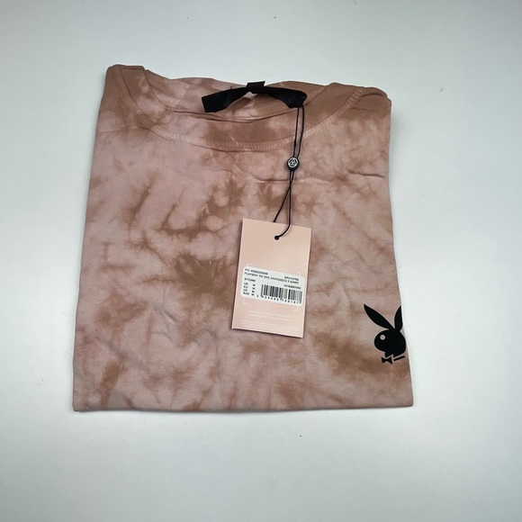 PLAYBOY TIE DYE OVERSIZED T-SHIRT STONE - Picture 4 of 4